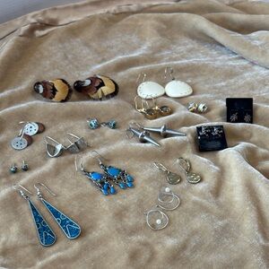 Collection of 15 Sets Pierced Earrings